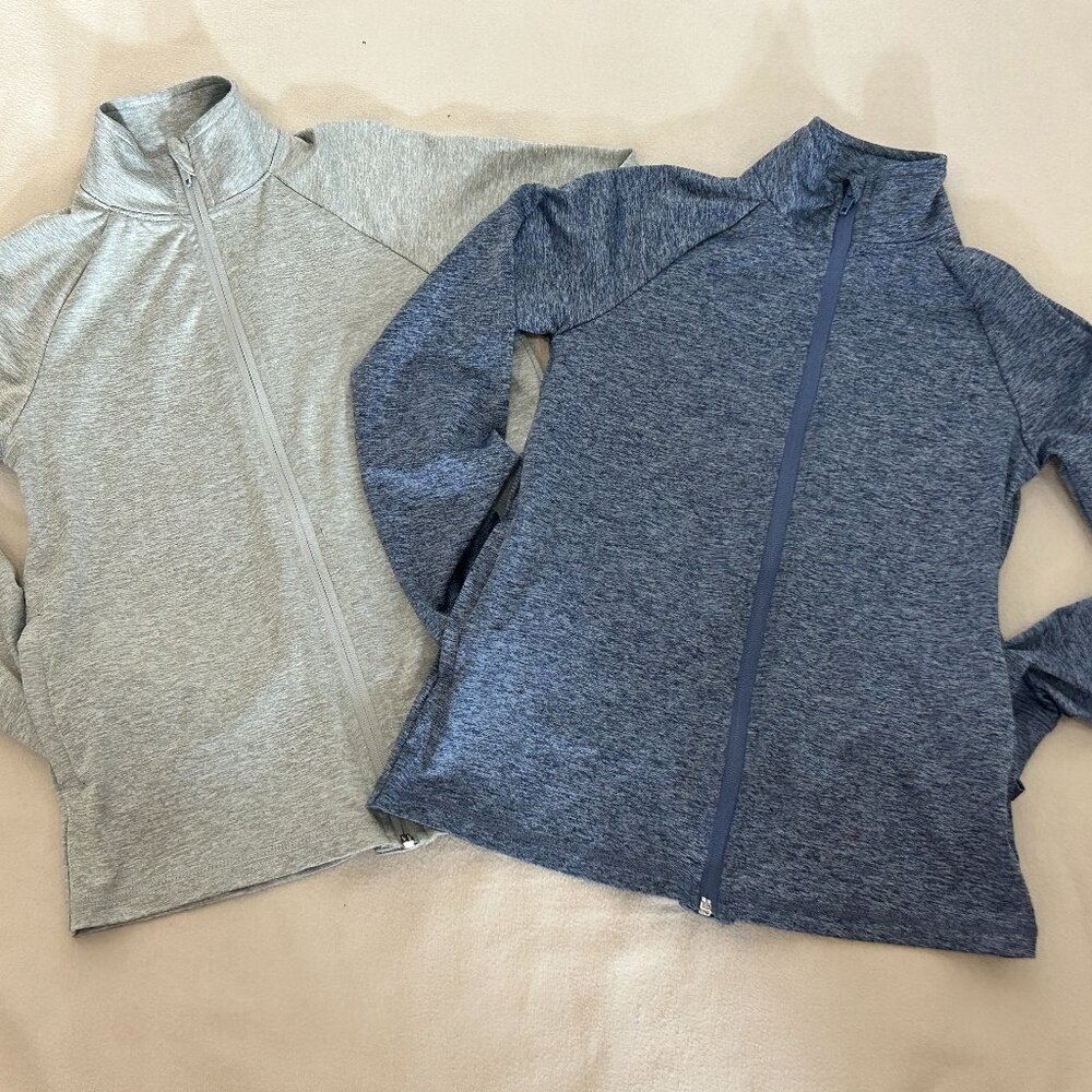 Bundle: (2) Lightweight Activewear Zip-up - Small
